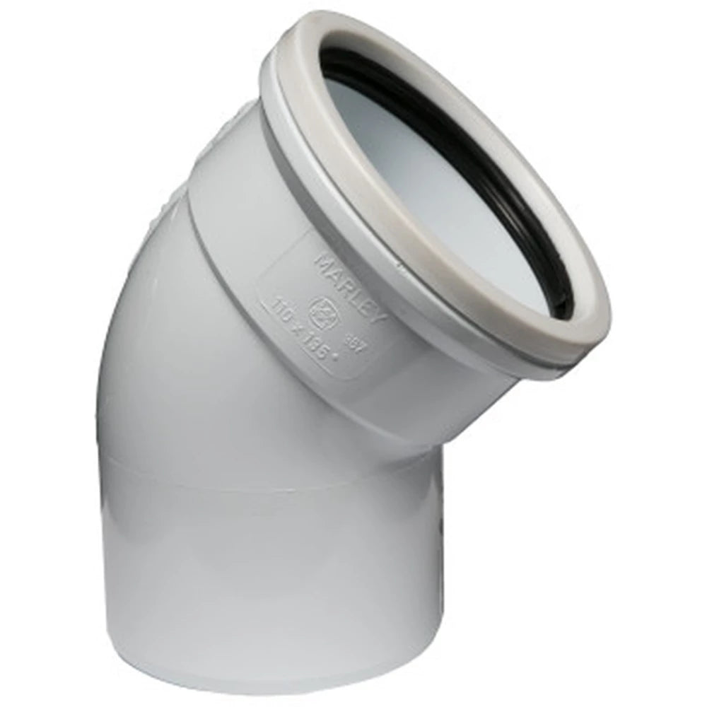 PVC Pipe Bends PP 110MM X 45 PLAIN BEND SV Nutec Hardware Nutec pvc-pipe-bends-pp-110mm-x-45-plain-bend-sv-nutec-hardware-nutec